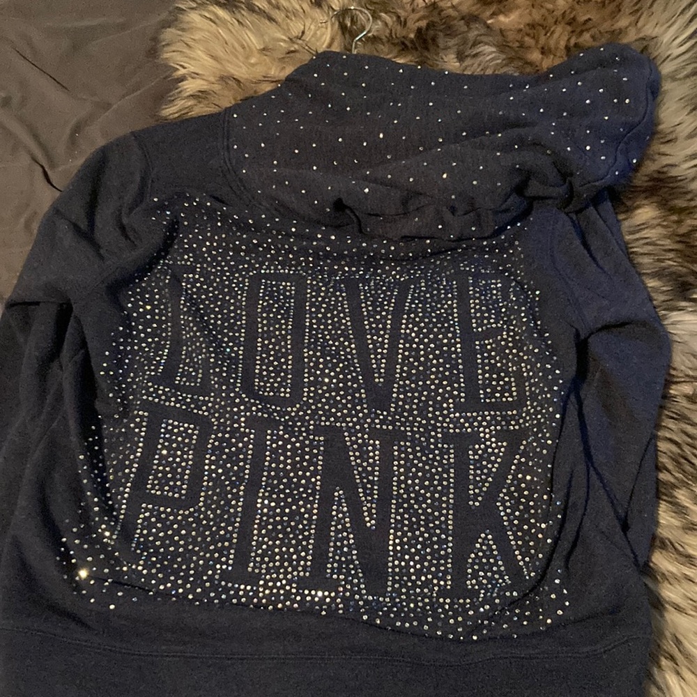 VS PINK rhinestone full zip